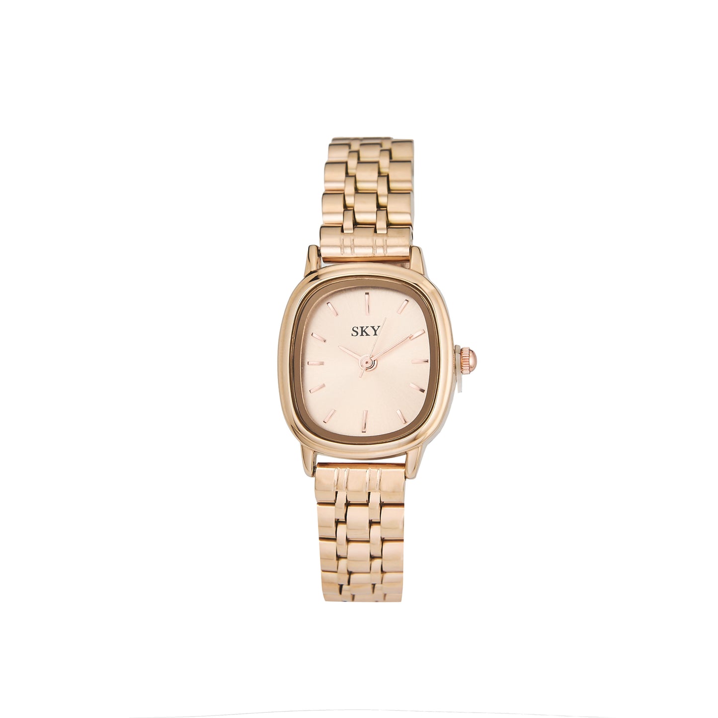 SKY Luxe Carrée Rosée – Bracelet Acier Premium