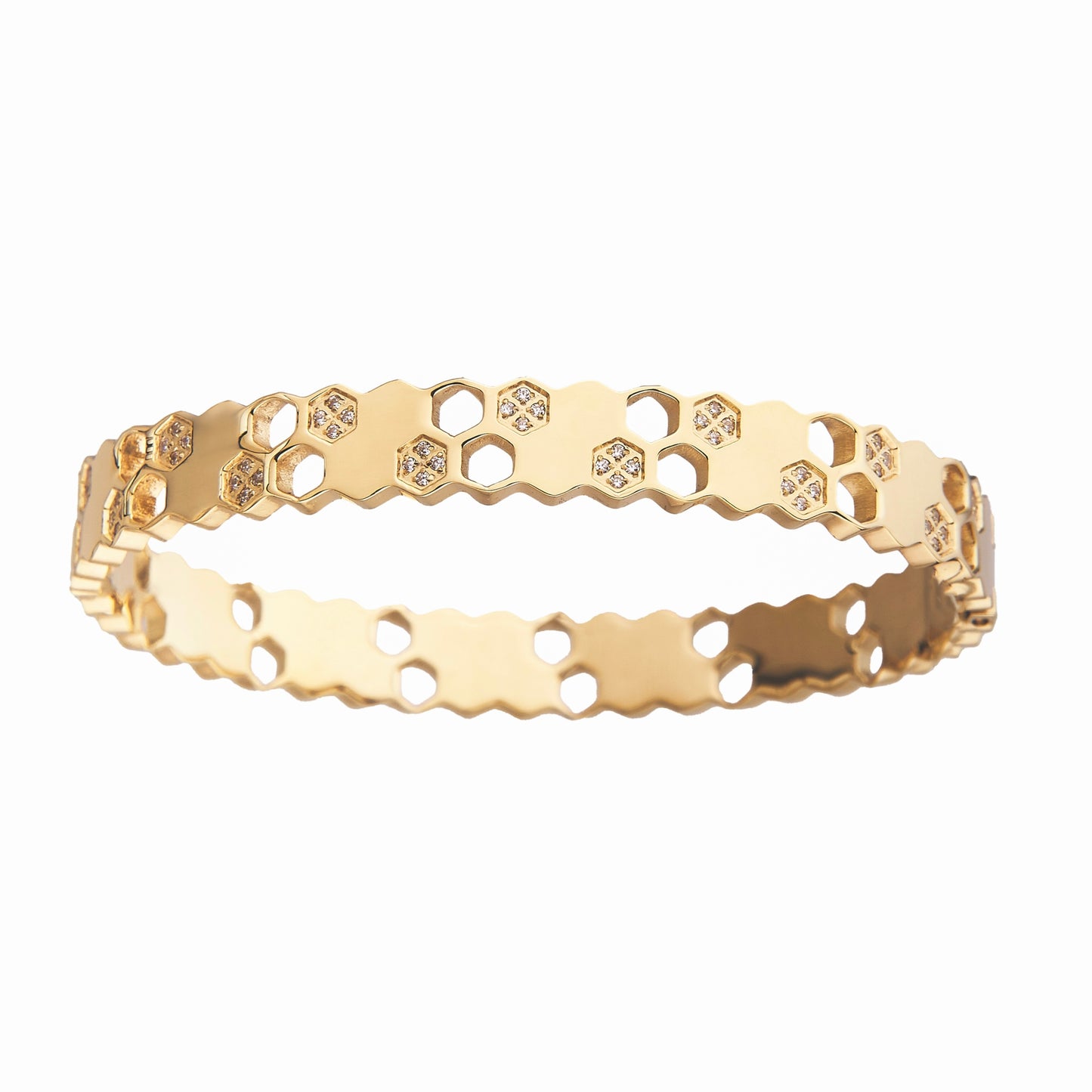 Bracelet Alvéolé Doré