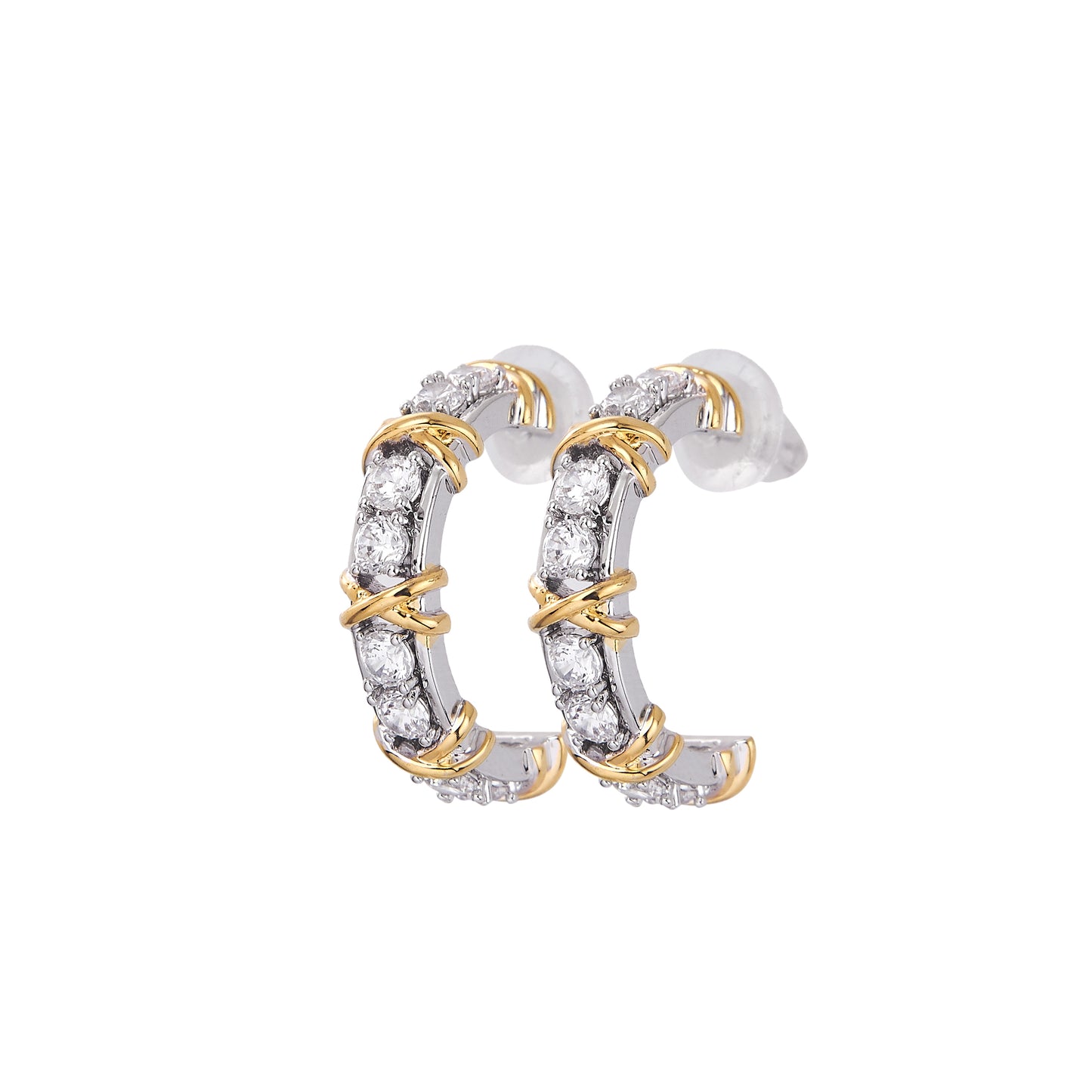 Boucles d'oreilles à Cristaux Croisés