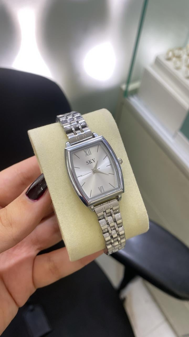 SKY Silver Class – Montre Rectangulaire Élégance Pure