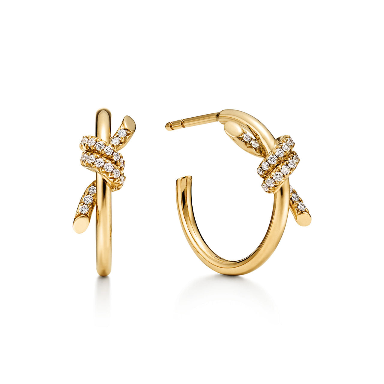 BOUCLE D’OREILLE NOEUD DORÉ