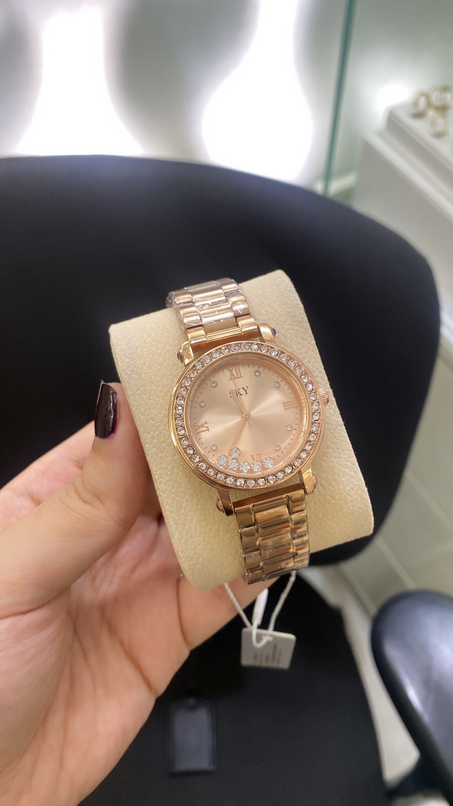 SKY Glam Pink – Montre Cristaux Prestige