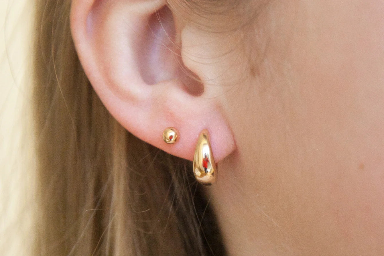 Petites Boucles d'oreilles créoles épaisses