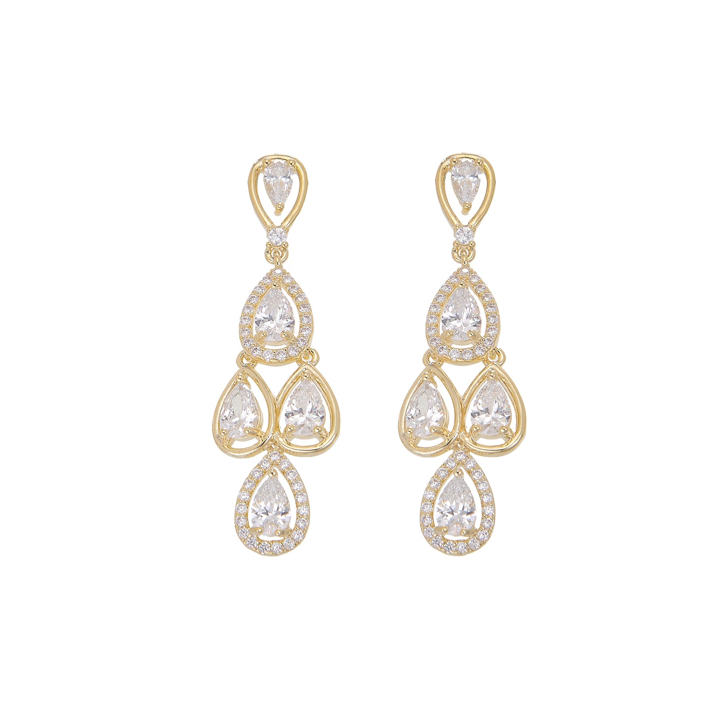 Boucles d'oreilles Cascade de Gouttes (Doré)