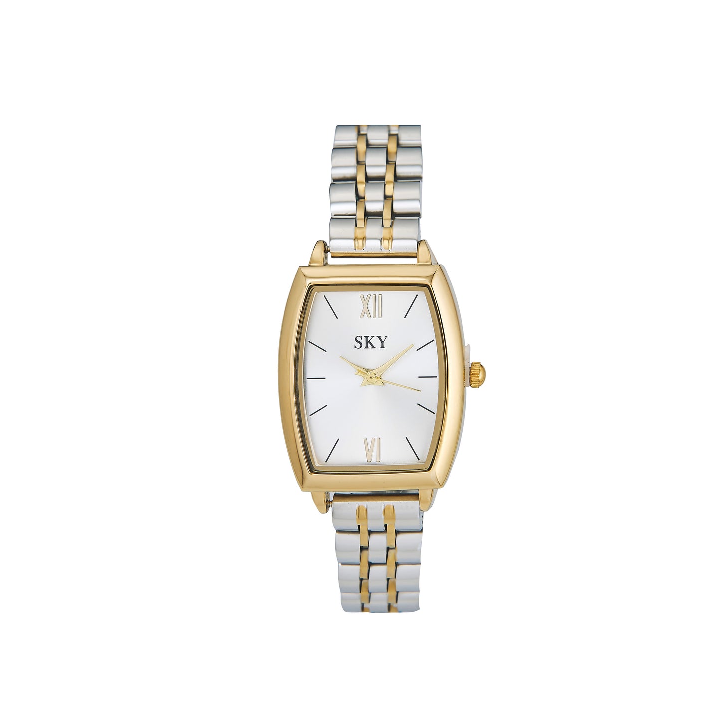 SKY Prestige Duo – Montre Rectangulaire Bicolore Or & Argent