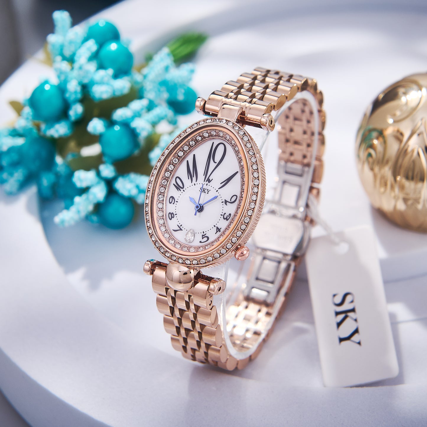 SKY Élégance Ovale – Design Artistique & Strass