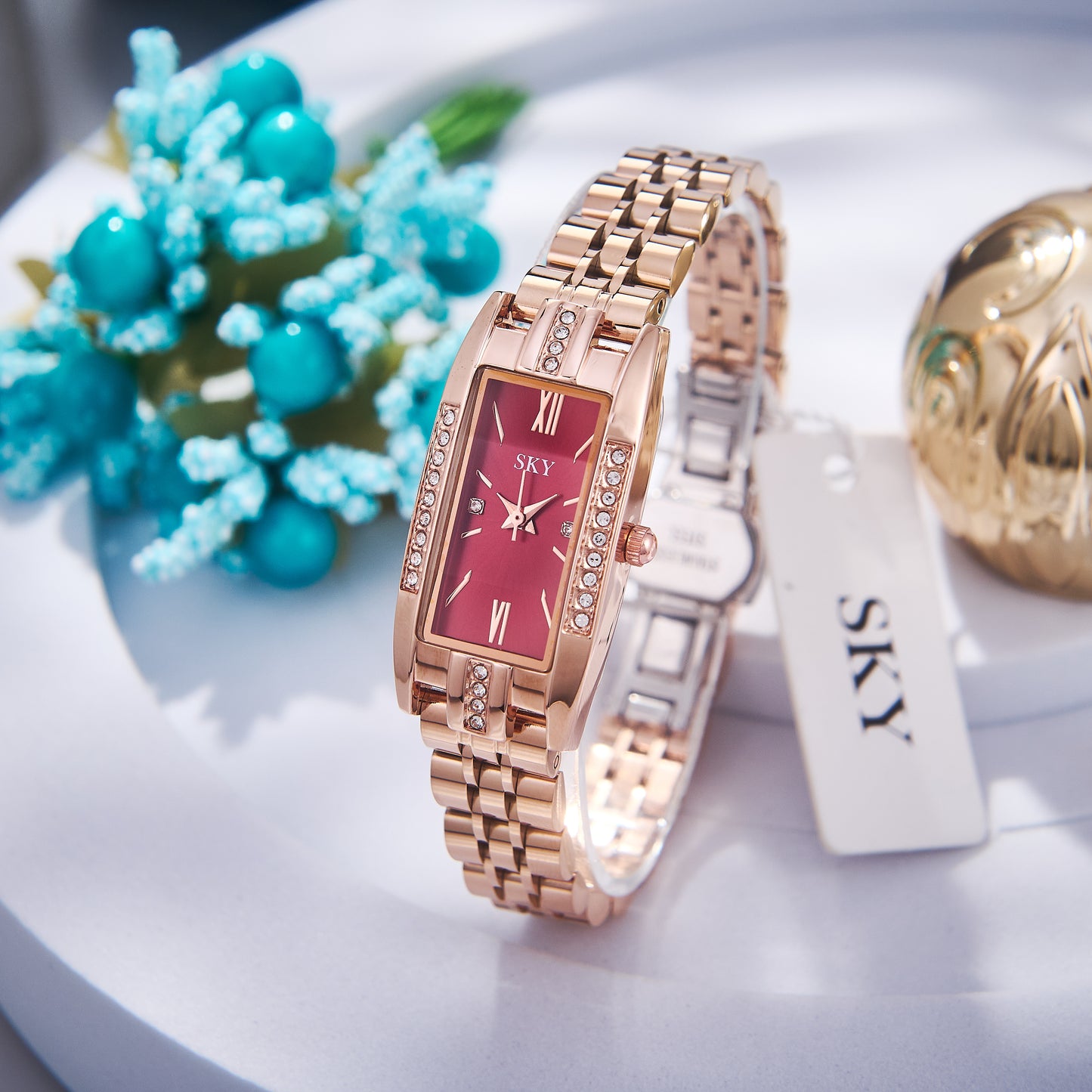 SKY Ruby Class – Montre Rectangulaire Premium