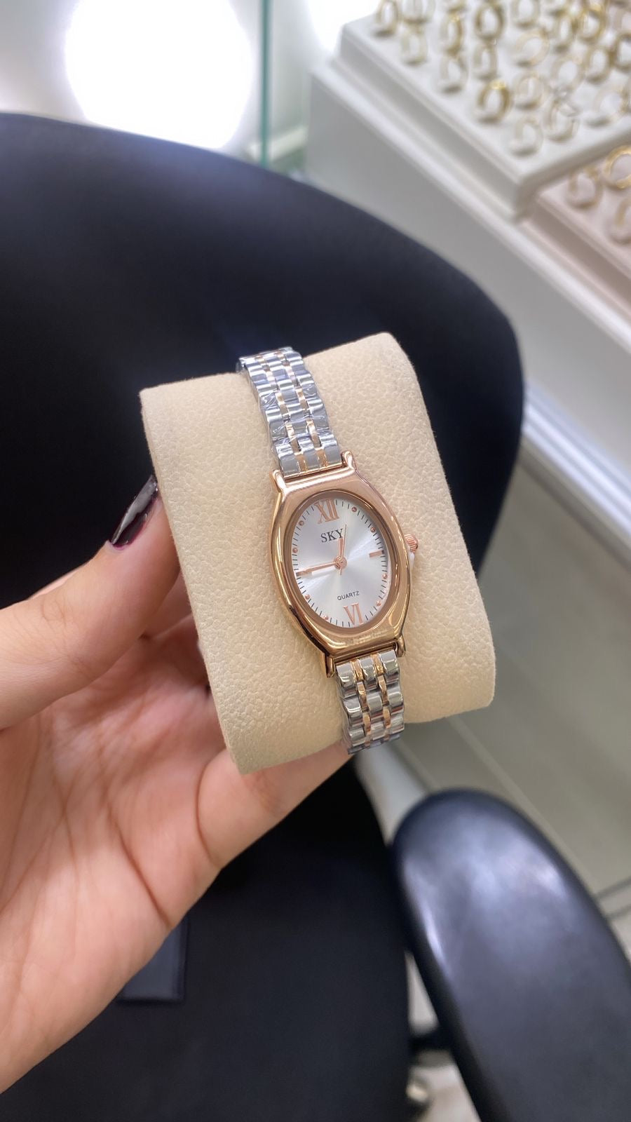 SKY Duo Chic – Montre Ovale Haut de Gamme