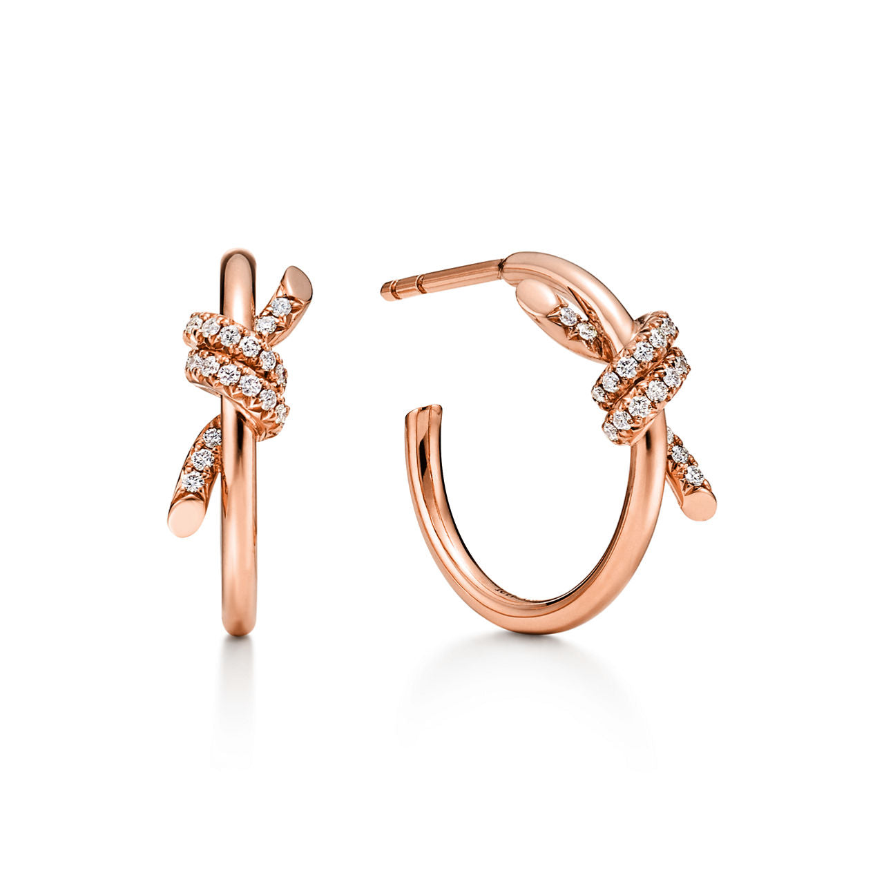BOUCLE D’OREILLE NOEUD ROSE GOLD